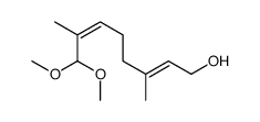 8,8-dimethoxy-3,7-dimethylocta-2,6-dien-1-ol结构式