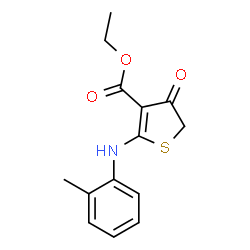 ETHYL 4-OXO-2-(2-TOLUIDINO)-4,5-DIHYDRO-3-THIOPHENECARBOXYLATE Structure