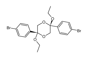 meso-2,5-Bis(4-bromphenyl)-2,5-diethoxy-1,4-dioxan结构式