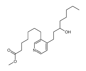 methyl 7-[4-(3-hydroxyoctyl)pyridin-3-yl]heptanoate结构式