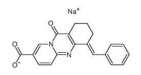 4-benzylidene-1,2,3,4-tetrahydro-11-oxo-11H-pyrido[2,1-b]quinazoline-8-carboxylic acid, sodium salt Structure