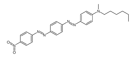 N-hexyl-N-methyl-4-[[4-[(4-nitrophenyl)diazenyl]phenyl]diazenyl]aniline结构式