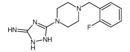 3-[4-[(2-fluorophenyl)methyl]piperazin-1-yl]-1H-1,2,4-triazol-5-amine结构式