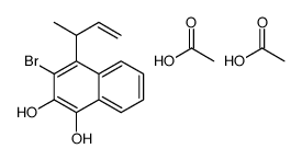 acetic acid,3-bromo-4-but-3-en-2-ylnaphthalene-1,2-diol结构式