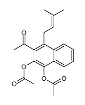 [3-acetyl-2-acetyloxy-4-(3-methylbut-2-enyl)naphthalen-1-yl] acetate Structure