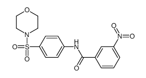 N-(4-morpholin-4-ylsulfonylphenyl)-3-nitrobenzamide结构式