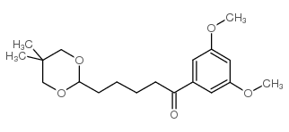 3',5'-DIMETHOXY-5-(5,5-DIMETHYL-1,3-DIOXAN-2-YL)VALEROPHENONE Structure