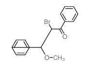 1-Propanone,2-bromo-3-methoxy-1,3-diphenyl-结构式