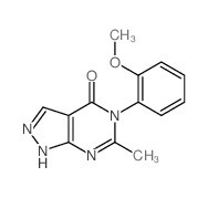 4-(2-methoxyphenyl)-3-methyl-2,4,8,9-tetrazabicyclo[4.3.0]nona-2,7,10-trien-5-one结构式