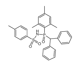 N-p-toluenesulfonyl-2,4,6-trimethylphenyl-(diphenylmethyl)phosphinamide结构式