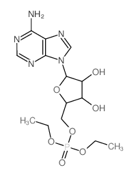 2-(6-aminopurin-9-yl)-5-(diethoxyphosphoryloxymethyl)oxolane-3,4-diol Structure