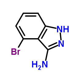 4-溴-1H-吲唑-3-胺结构式