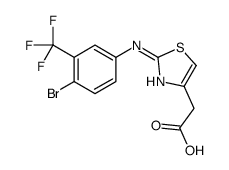 2-[2-[4-bromo-3-(trifluoromethyl)anilino]-1,3-thiazol-4-yl]acetic acid结构式