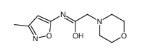 N-(3-Methyl-1,2-oxazol-5-yl)-2-(4-morpholinyl)acetamide结构式