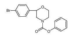 phenyl (2S)-2-(4-bromophenyl)morpholine-4-carboxylate结构式