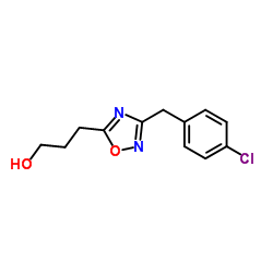 3-[3-(4-Chlorobenzyl)-1,2,4-oxadiazol-5-yl]-1-propanol结构式