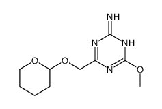4-methoxy-6-(oxan-2-yloxymethyl)-1,3,5-triazin-2-amine结构式
