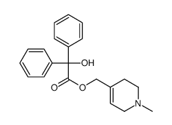 1,2,3,6-Tetrahydro-1-methyl-4-pyridinemethanol α-hydroxy-α,α-diphenylacetate结构式