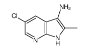 5-氯-2-甲基-1H-吡咯并[2,3-B]吡啶-3-胺结构式