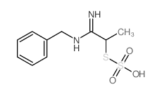 Thiosulfuric acid(H2S2O3), S-[2-imino-1-methyl-2-[(phenylmethyl)amino]ethyl] ester structure