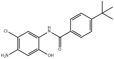 4'-Amino-4-tert-butyl-5'-chloro-2'-hydroxybenzanilide结构式