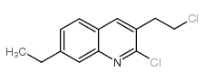 2-氯-3-(2-氯乙基)-7-乙基喹啉结构式