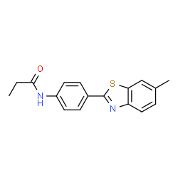 N-(4-(6-methylbenzo[d]thiazol-2-yl)phenyl)propionamide结构式