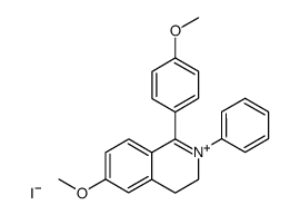6-methoxy-1-(4-methoxyphenyl)-2-phenyl-3,4-dihydroisoquinolin-2-ium iodide结构式