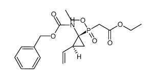 [(1-benzyloxycarbonylamino-2-vinyl-cyclopropyl)-ethoxy-phosphinoyl]-acetic acid ethyl ester Structure