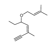 (Z)-3-methyl-5-(3-methyl-but-2-enyloxy)-hept-3-en-1-yne结构式