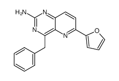 4-benzyl-6-(furan-2-yl)pyrido[3,2-d]pyrimidin-2-ylamine结构式