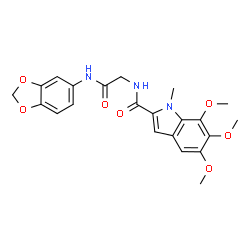 N-[2-(1,3-Benzodioxol-5-ylamino)-2-oxoethyl]-5,6,7-trimethoxy-1-methyl-1H-indole-2-carboxamide picture