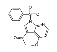 1-[4-Methoxy-1-(phenylsulfonyl)-1H-pyrrolo[2,3-b]pyridin-3-yl]eth anone Structure