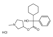 (1-methylpyrrolidin-3-yl) 2-cyclohexyl-2-hydroxy-2-phenylacetate,hydrochloride Structure