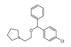 1-[2-[(4-chlorophenyl)-phenyl-methoxy]ethyl]pyrrolidine结构式