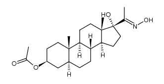 3β-acetoxy-17-hydroxy-5α-pregnan-20-one oxime结构式