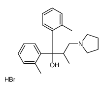 2-methyl-1,1-bis(2-methylphenyl)-3-pyrrolidin-1-ylpropan-1-ol,hydrobromide Structure