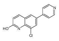 8-chloro-6-pyridin-4-yl-1H-quinolin-2-one结构式