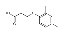 3-(2,4-dimethylphenylthio)propanoic acid结构式