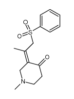 1-methyl-3-(1-(phenylsulfonyl)propan-2-ylidene)piperidin-4-one结构式