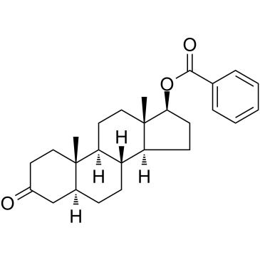 Androstanolone 17-benzoate Structure