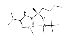 (S)-2-((tert-butyldimethylsilyl)oxy)-N-((S)-1-methoxy-3-methylbutan-2-yl)-2-methylhexanamide结构式