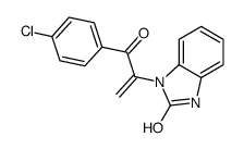 3-[3-(4-chlorophenyl)-3-oxoprop-1-en-2-yl]-1H-benzimidazol-2-one结构式