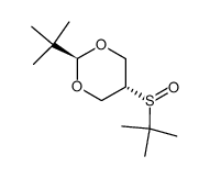 trans-2-tertbutyl-5-(tert-butylsulfinyl)-1,3-dioxane结构式