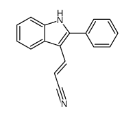 3-(2-phenyl-1H-indol-3-yl)prop-2-enenitrile结构式