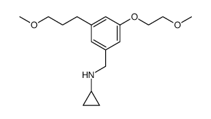 N-({3-{[2-(methyloxy)ethyl]oxy}-5-[3-(methyloxy)propyl]phenyl}methyl)cyclopropanamine Structure