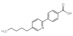 4-(5-Pentylpyridin-2-yl)benzoic acid结构式