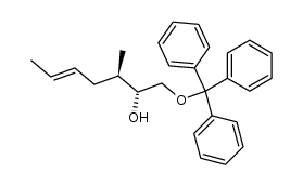 (2R,3R,E)-3-methyl-1-(trityloxy)hept-5-en-2-ol结构式