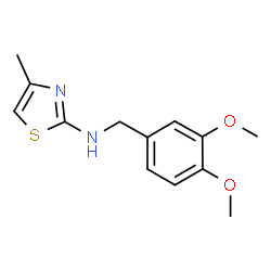 N-(3,4-Dimethoxybenzyl)-4-methyl-1,3-thiazol-2-amine结构式