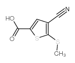 4-cyano-5-methylsulfanylthiophene-2-carboxylic acid Structure